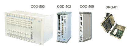 Crypton encoders COD500 series: COD-503, COD-502, COD-505. And also DRG-01 group decoder